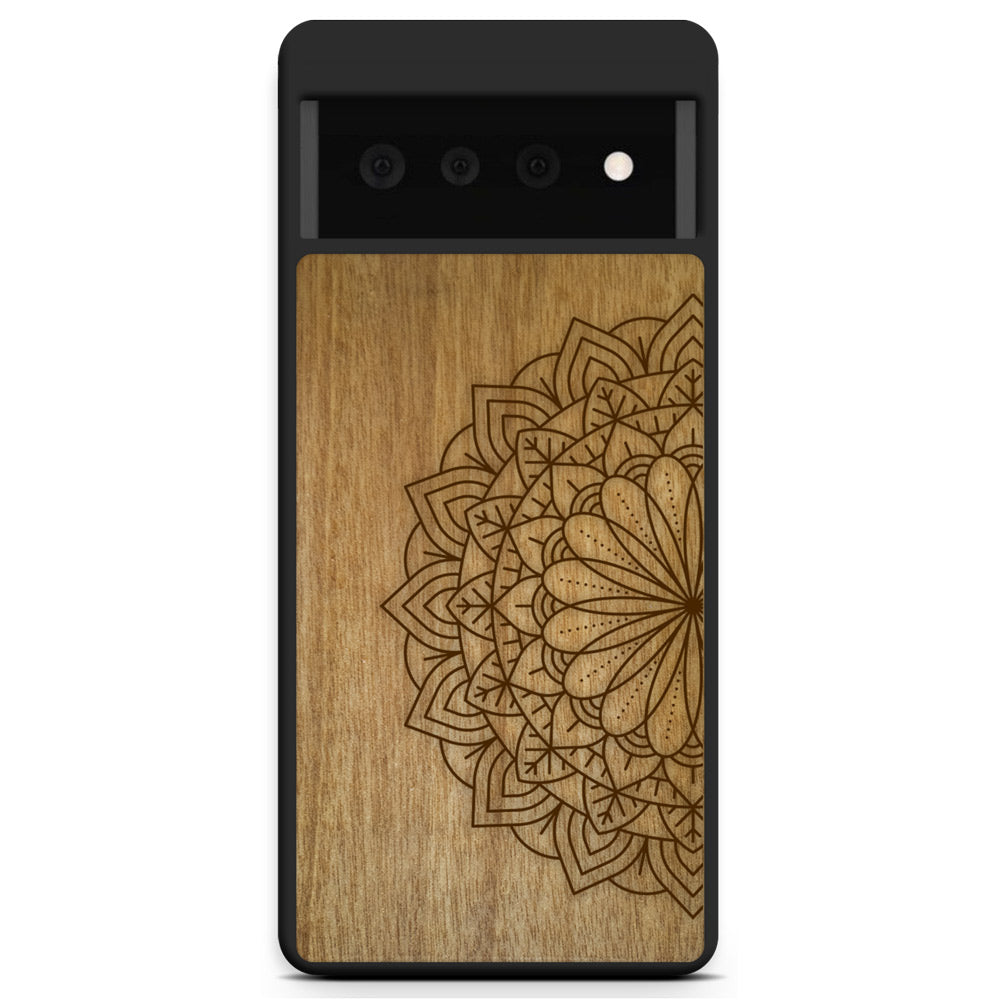 Sustainable Wood Phone Case - Mandala Design | Handcrafted Spiritual