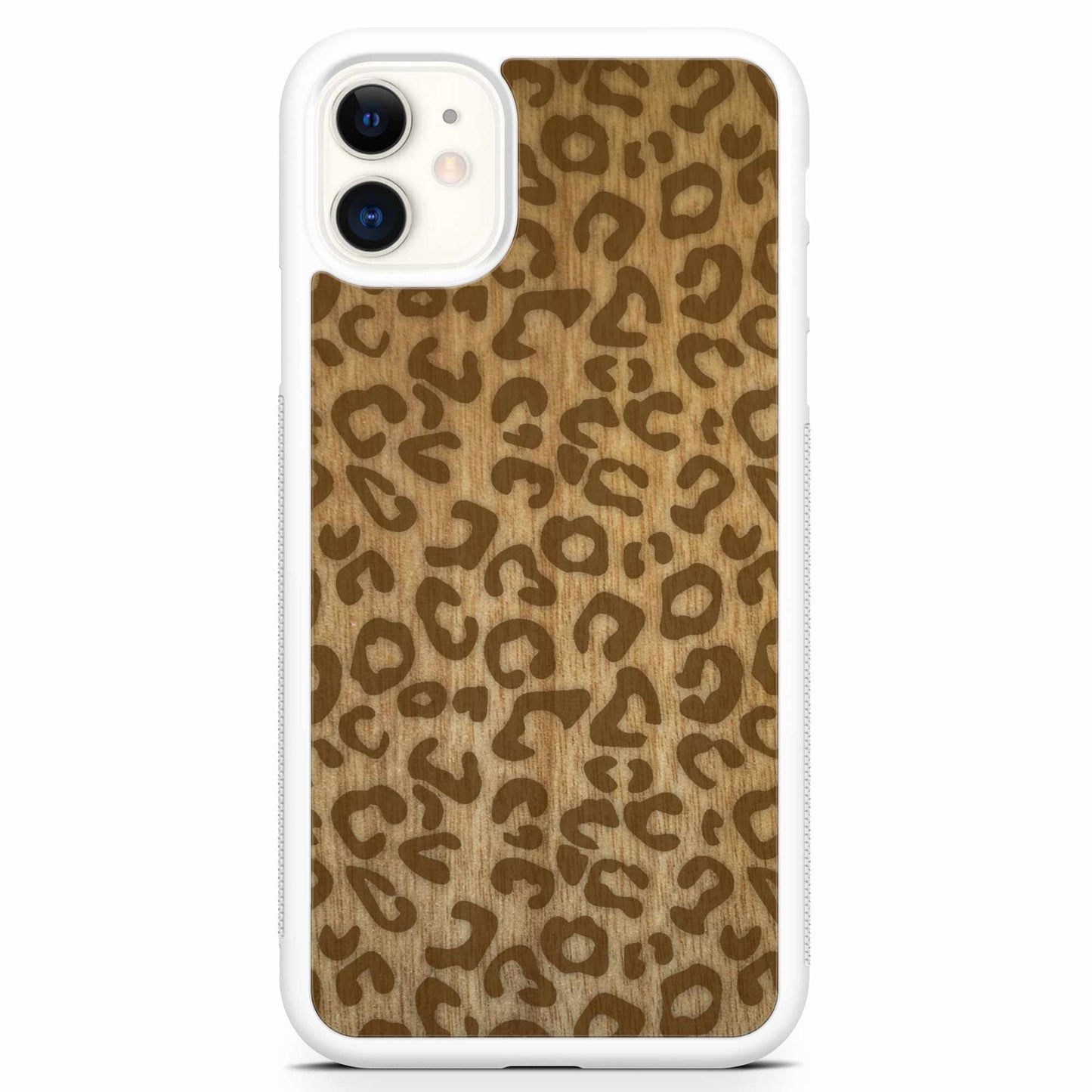 Sustainable Wood Phone Case - Cheetah Print Design | Handcrafted