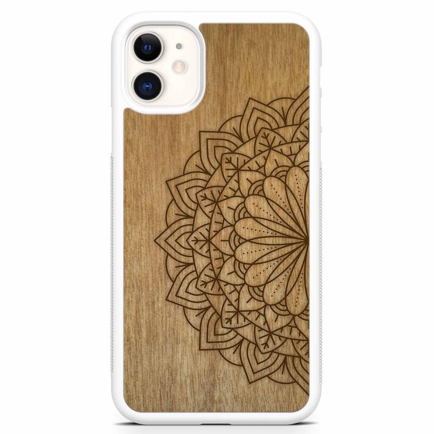 Sustainable Wood Phone Case - Mandala Design | Handcrafted Spiritual