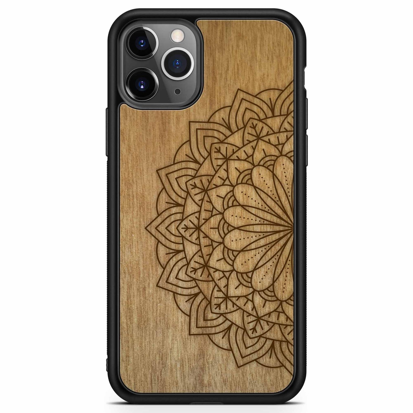 Sustainable Wood Phone Case - Mandala Design | Handcrafted Spiritual