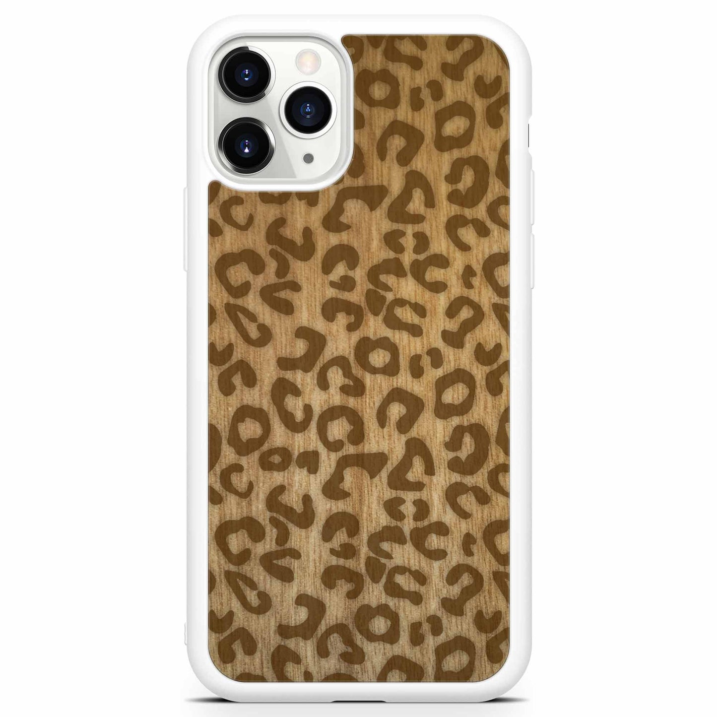 Sustainable Wood Phone Case - Cheetah Print Design | Handcrafted