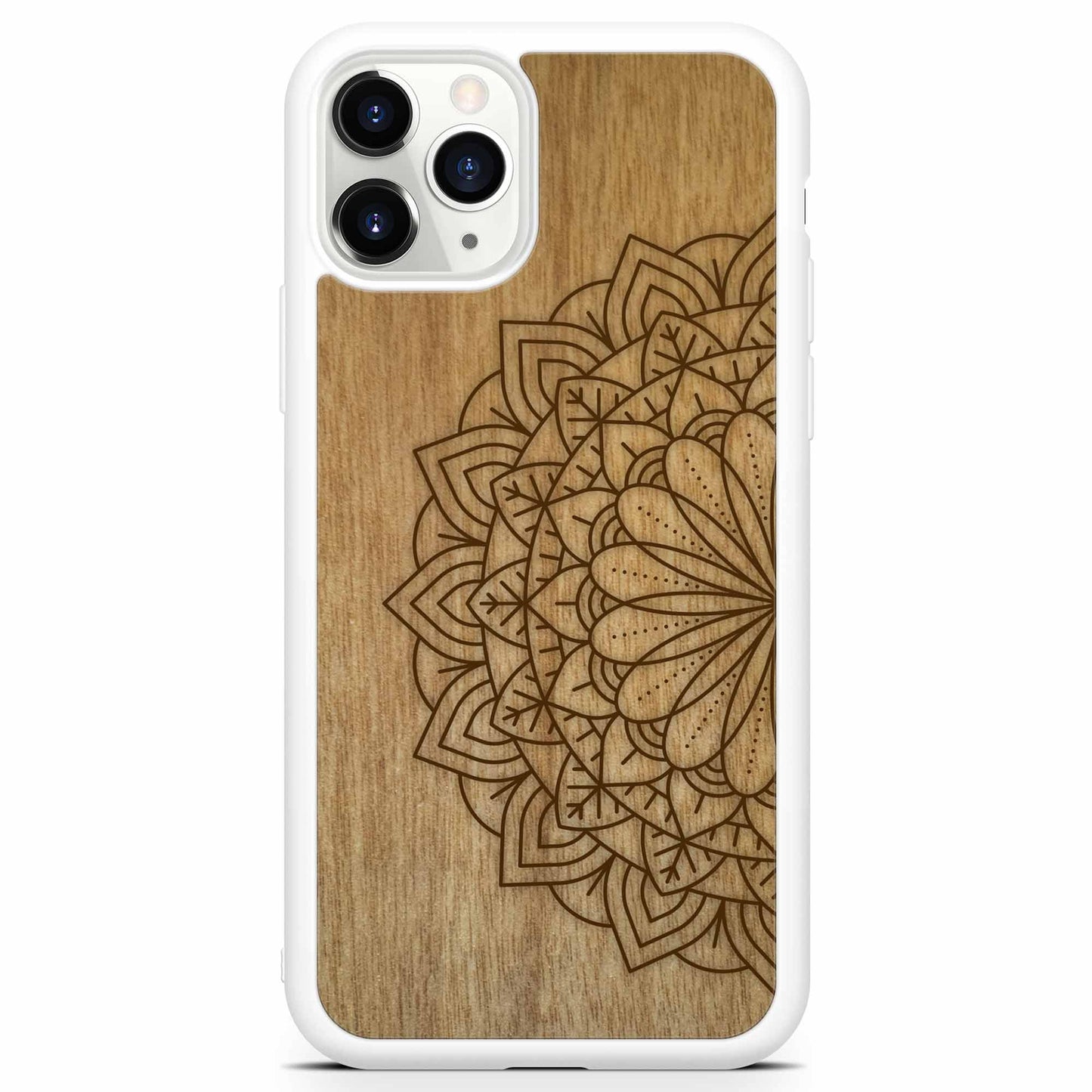 Sustainable Wood Phone Case - Mandala Design | Handcrafted Spiritual