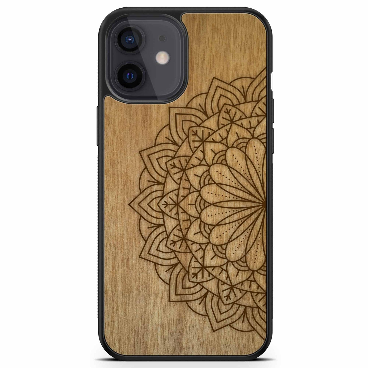 Sustainable Wood Phone Case - Mandala Design | Handcrafted Spiritual