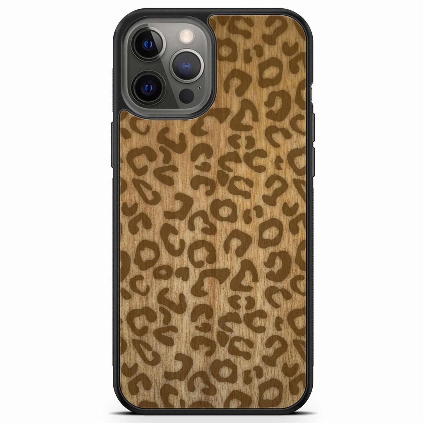 Sustainable Wood Phone Case - Cheetah Print Design | Handcrafted