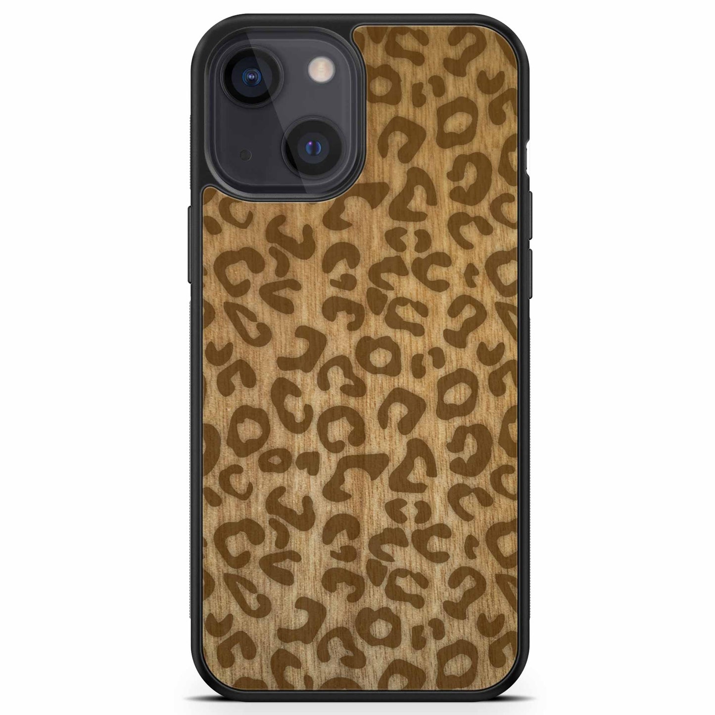Sustainable Wood Phone Case - Cheetah Print Design | Handcrafted