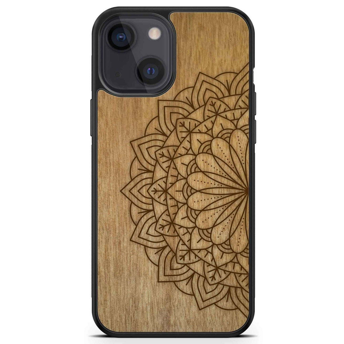 Sustainable Wood Phone Case - Mandala Design | Handcrafted Spiritual