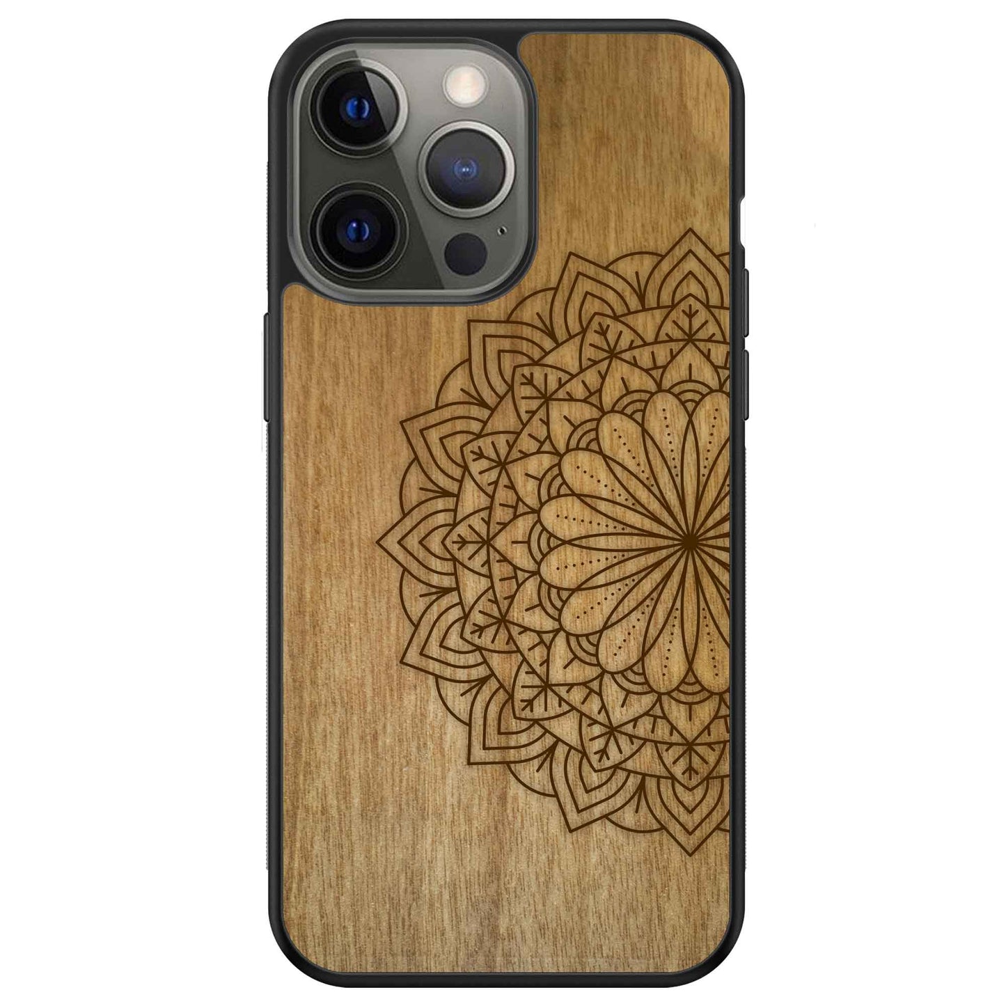 Sustainable Wood Phone Case - Mandala Design | Handcrafted Spiritual