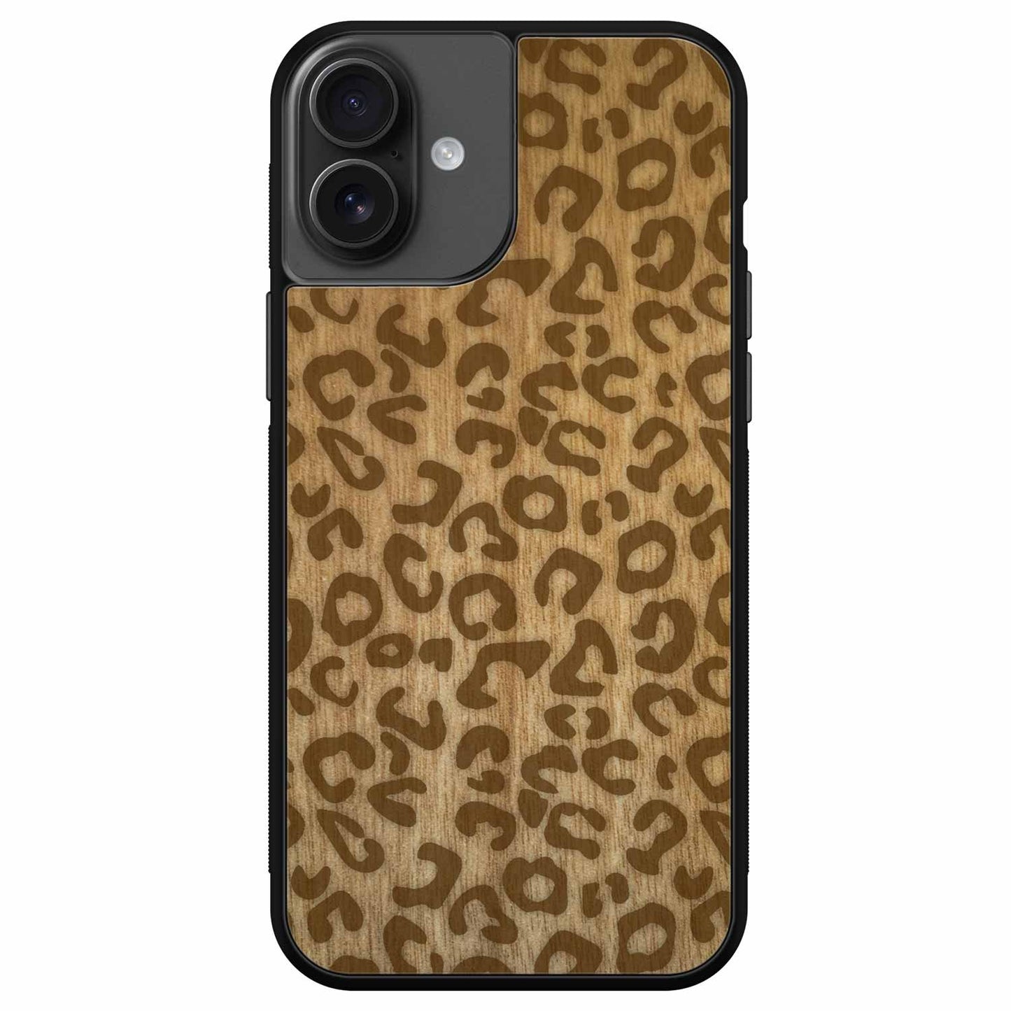 Sustainable Wood Phone Case - Cheetah Print Design | Handcrafted