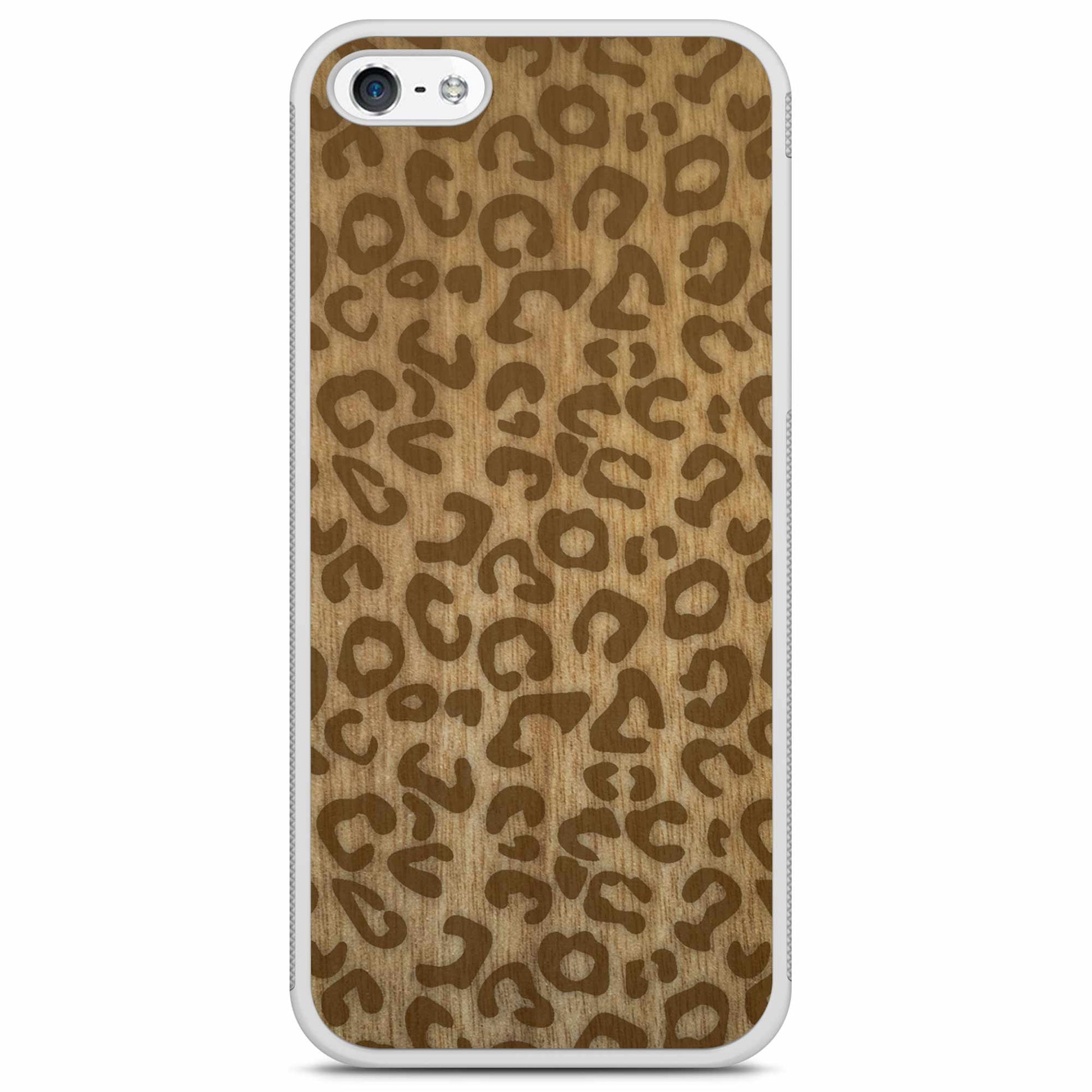 Sustainable Wood Phone Case - Cheetah Print Design | Handcrafted