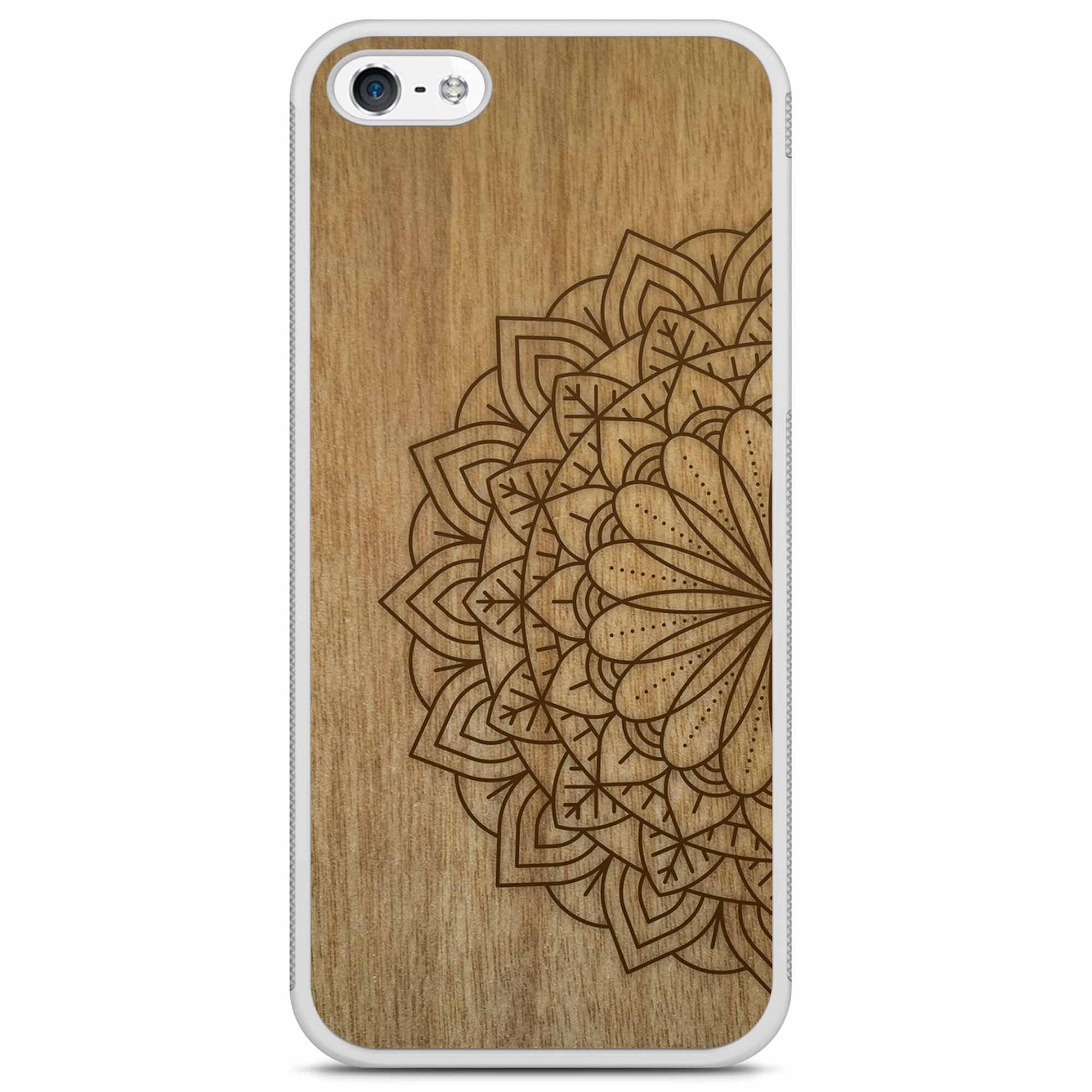 Sustainable Wood Phone Case - Mandala Design | Handcrafted Spiritual