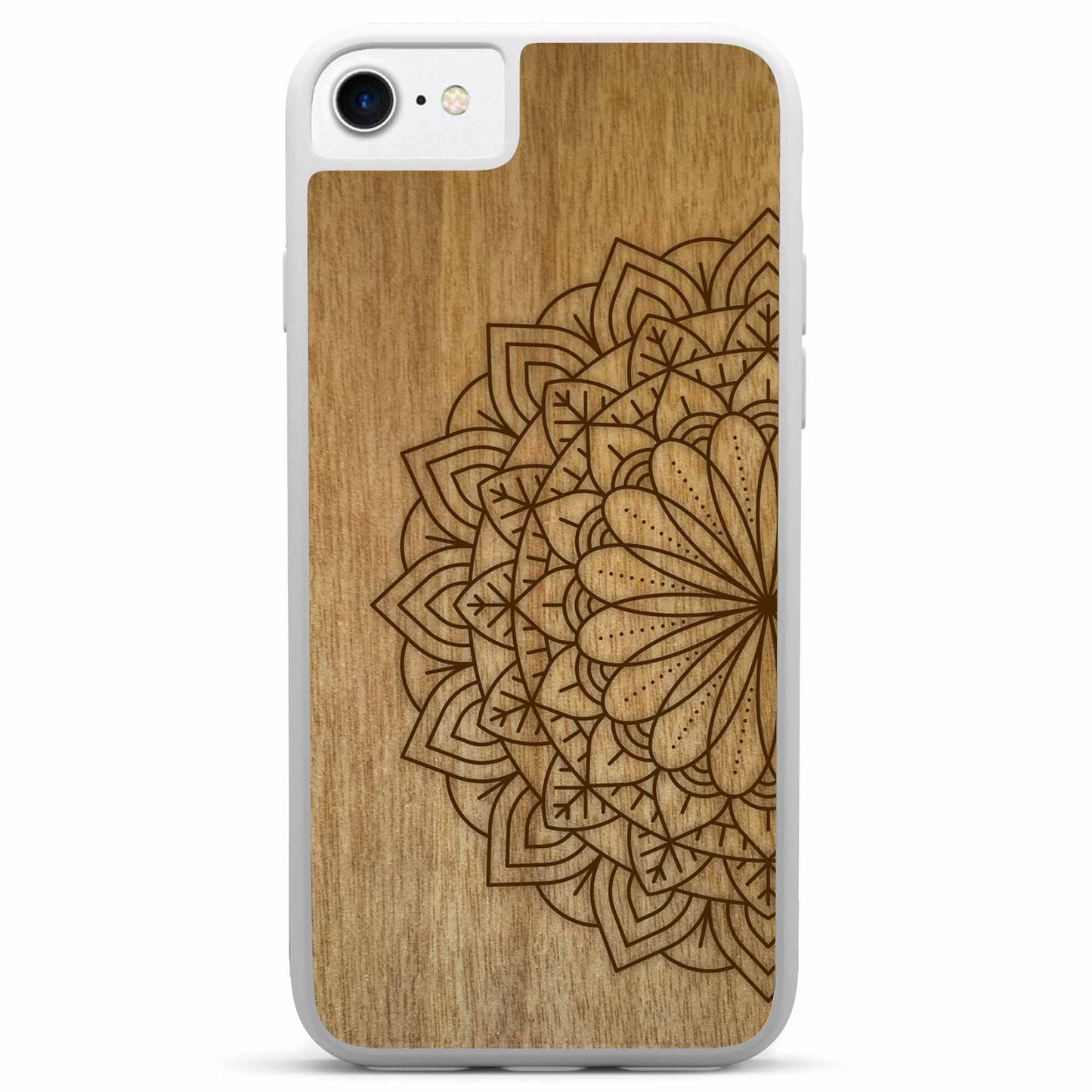 Sustainable Wood Phone Case - Mandala Design | Handcrafted Spiritual