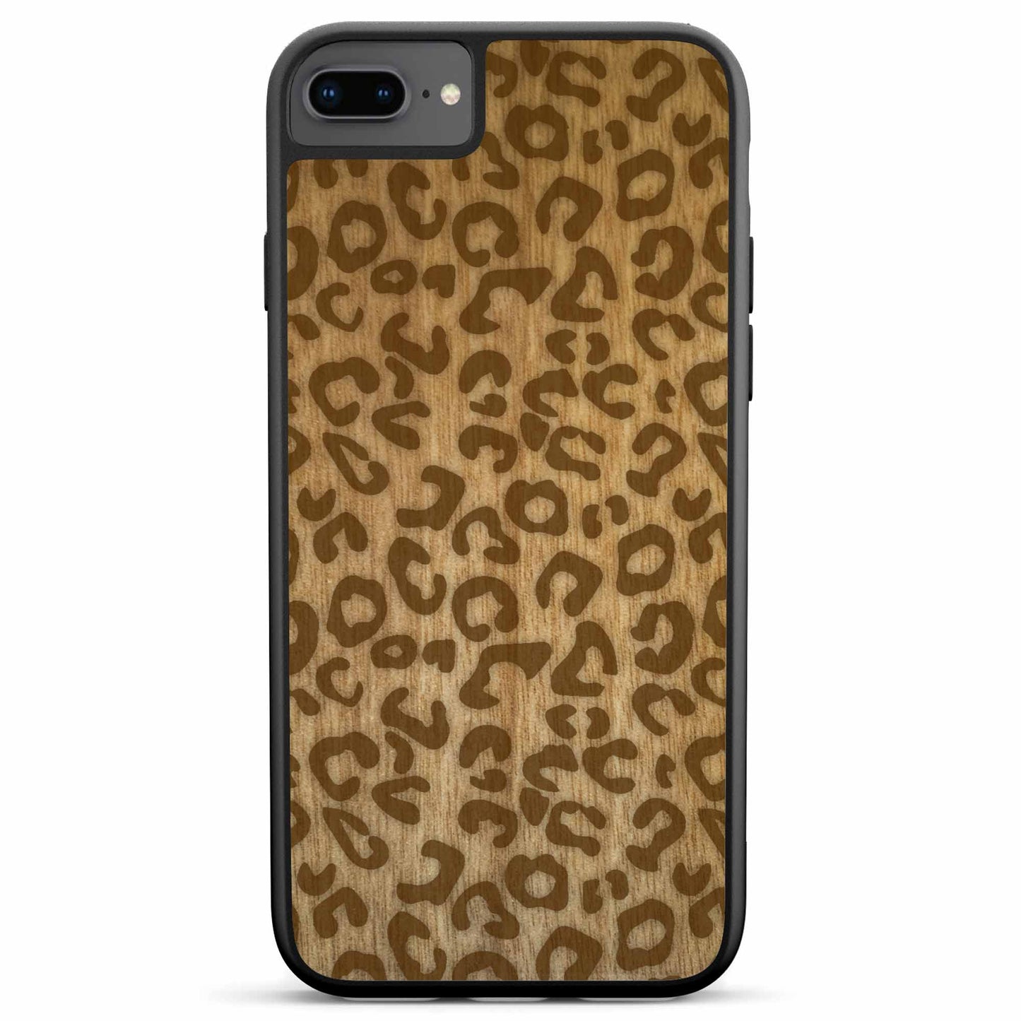 Sustainable Wood Phone Case - Cheetah Print Design | Handcrafted iPhone 6 6S 7 8 PLUS