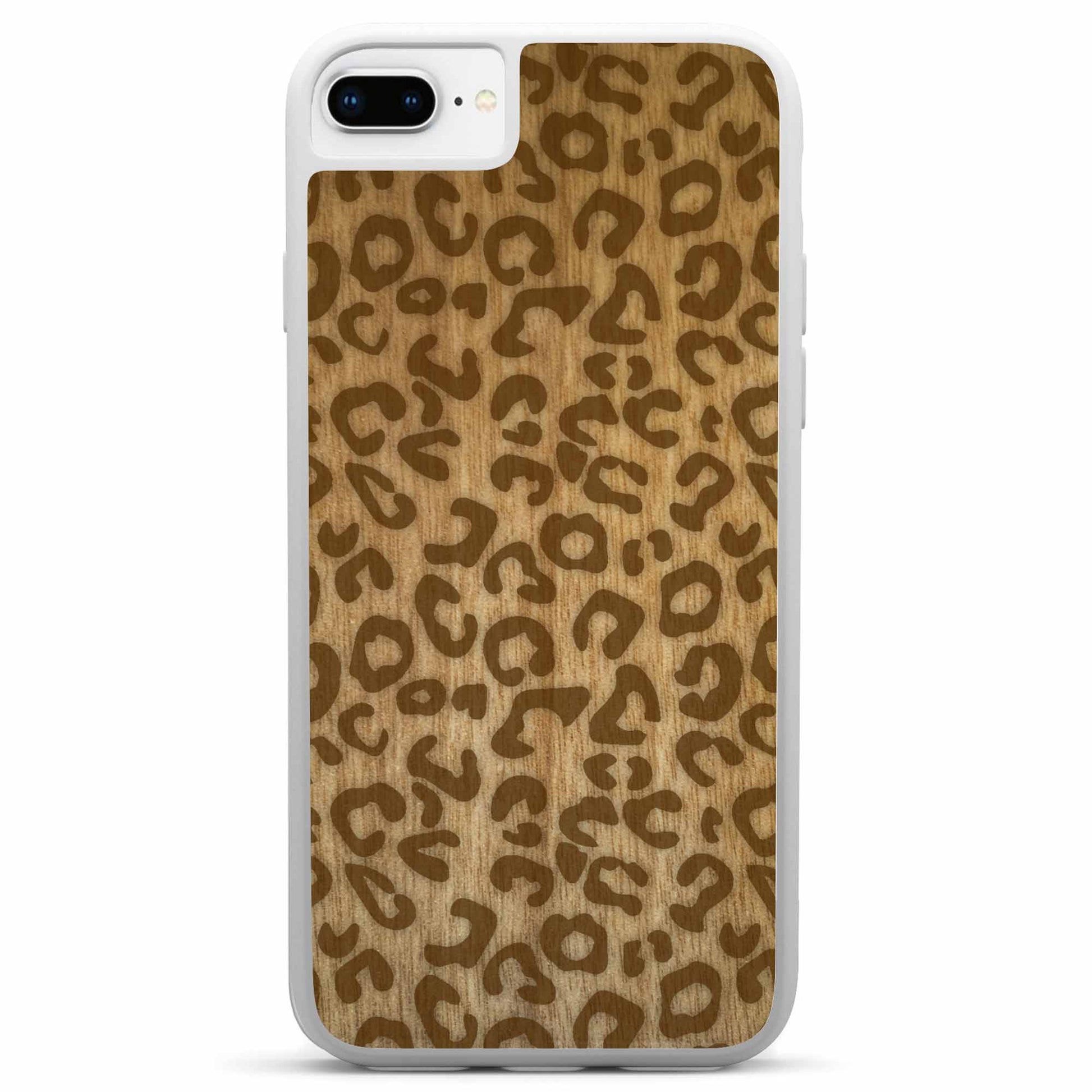 Sustainable Wood Phone Case - Cheetah Print Design | Handcrafted