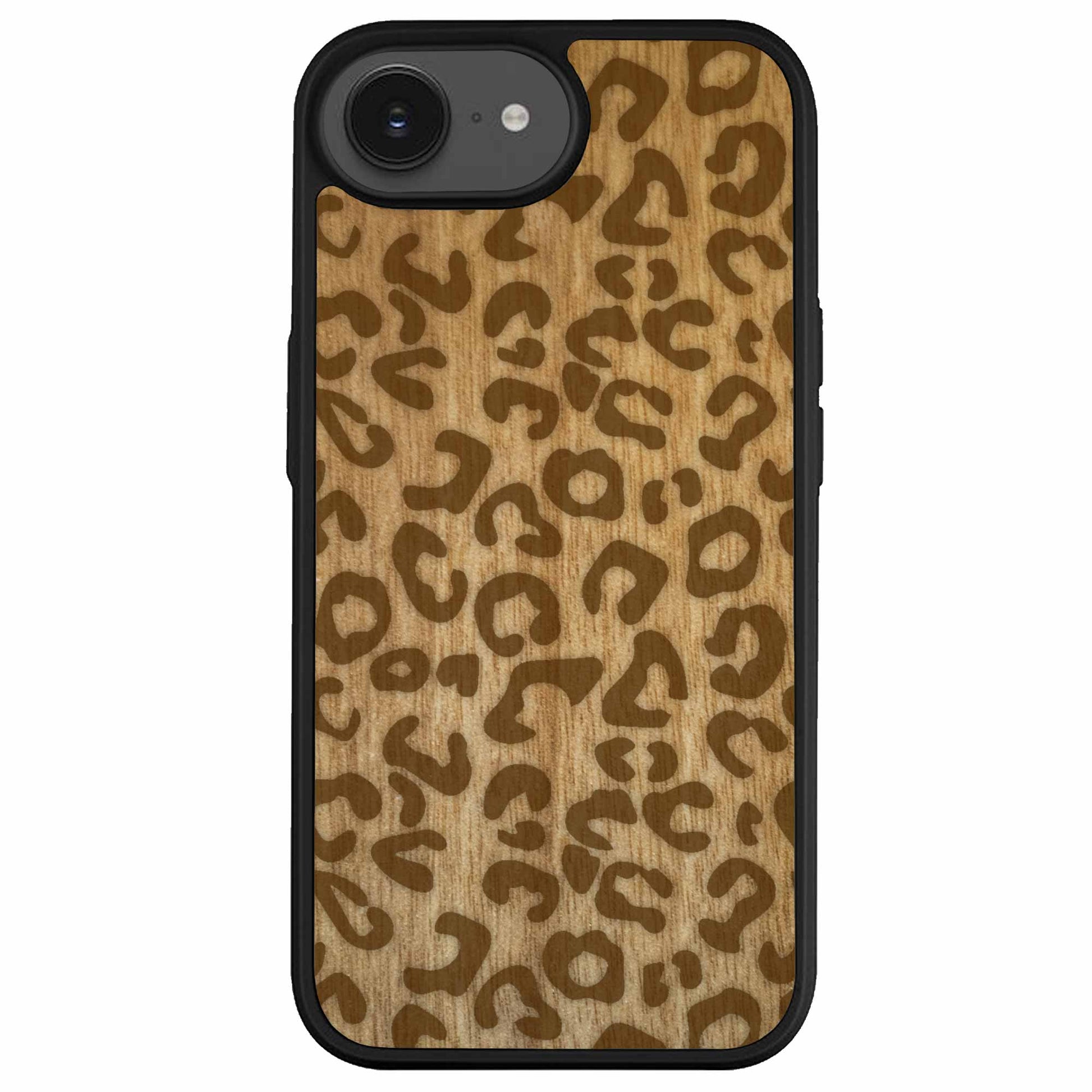 Sustainable Wood Phone Case - Cheetah Print Design | Handcrafted