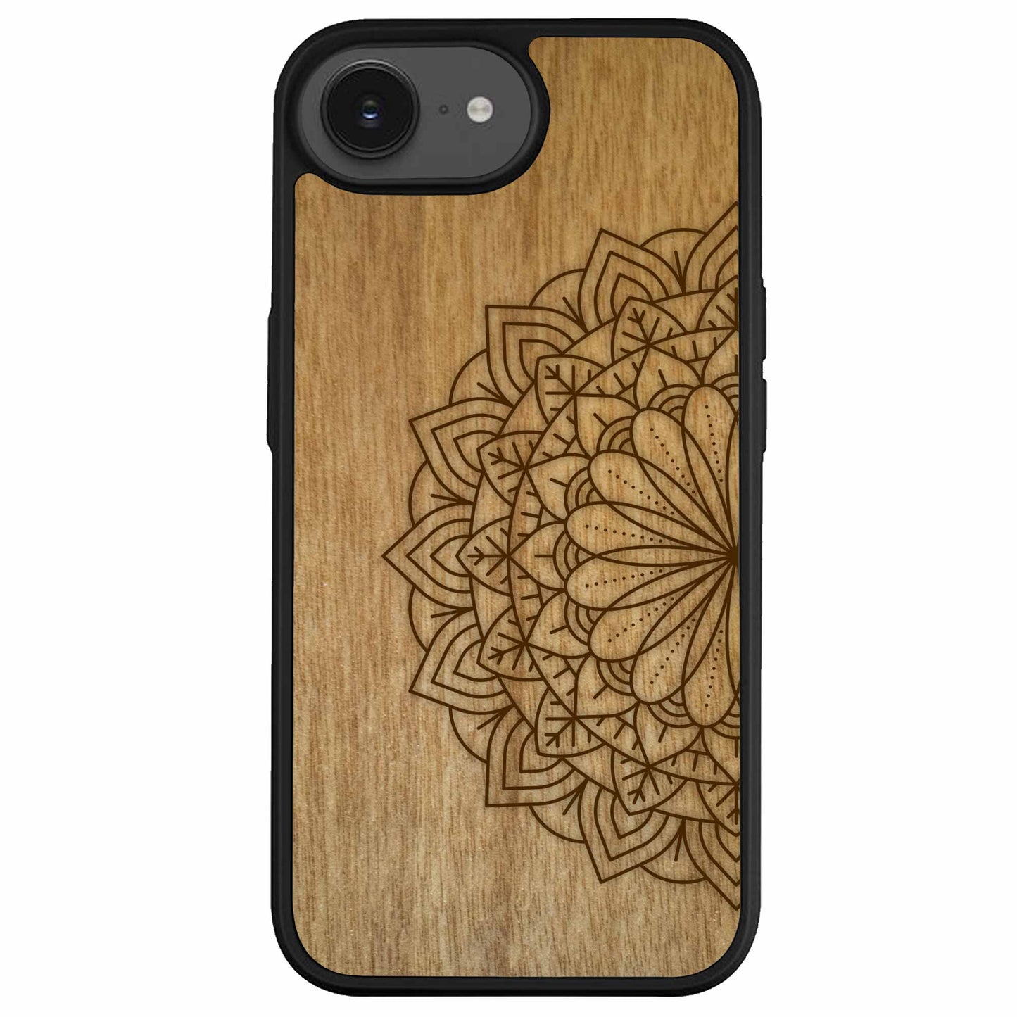 Sustainable Wood Phone Case - Mandala Design | Handcrafted Spiritual