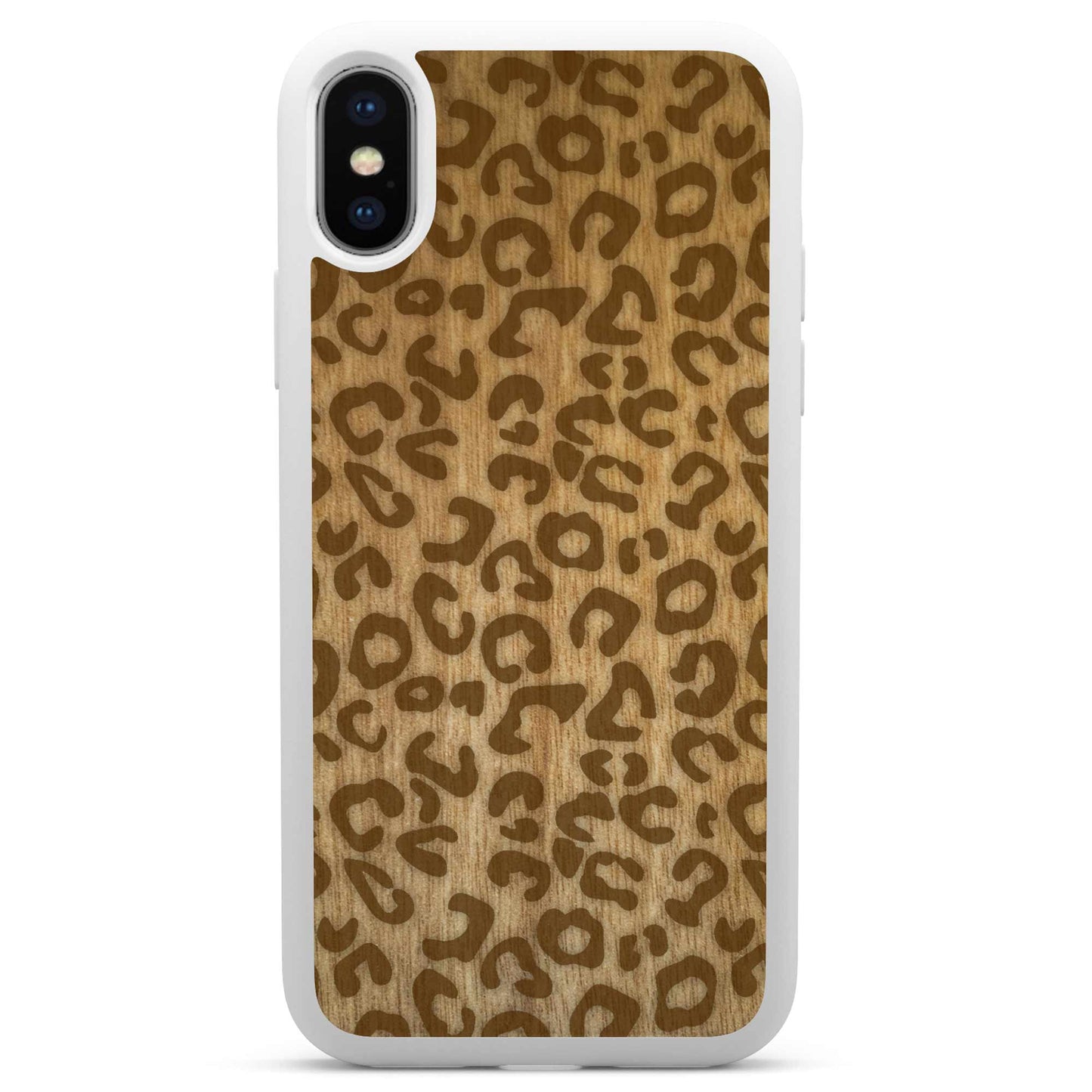Sustainable Wood Phone Case - Cheetah Print Design | Handcrafted