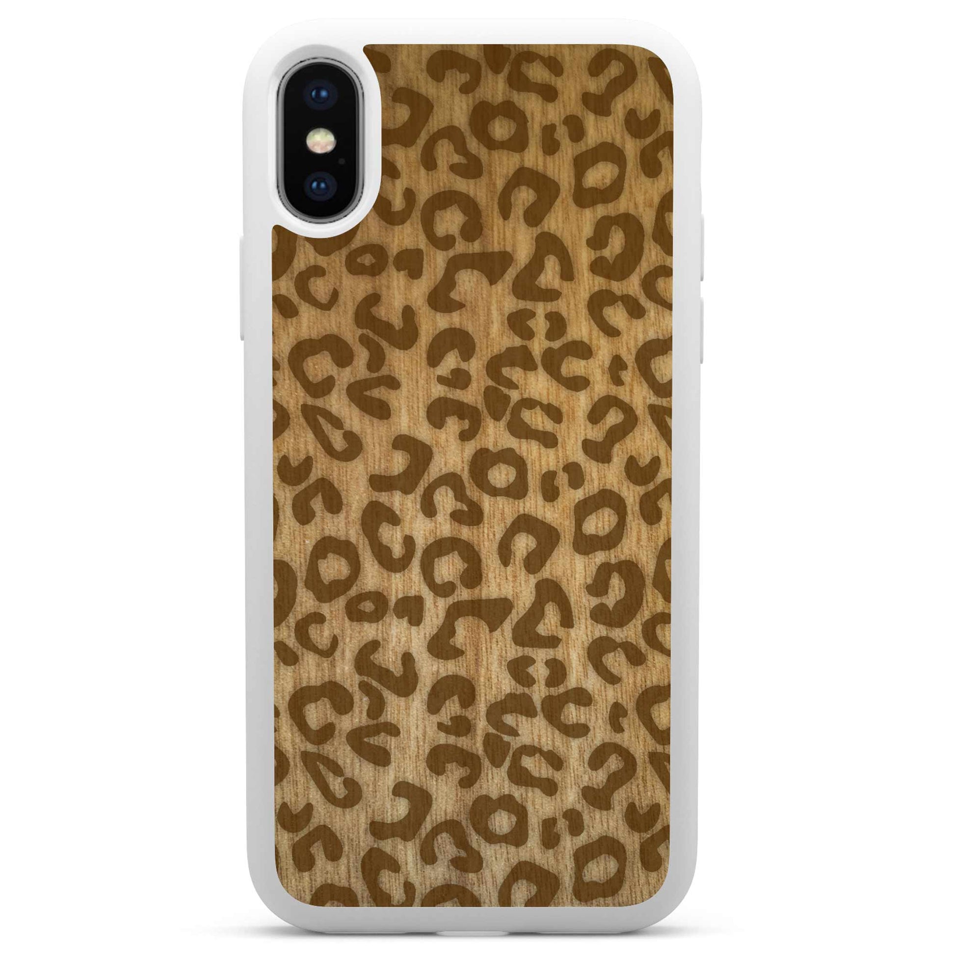 Sustainable Wood Phone Case - Cheetah Print Design | Handcrafted