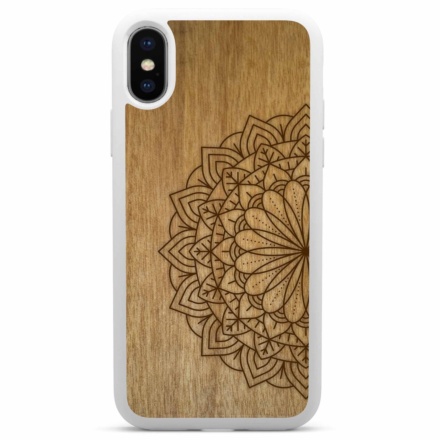 Sustainable Wood Phone Case - Mandala Design | Handcrafted Spiritual
