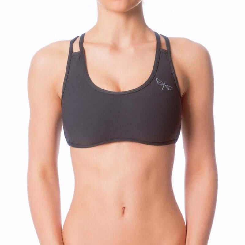 Xenia Sports Bra - Double Shoulder Straps Design grey
