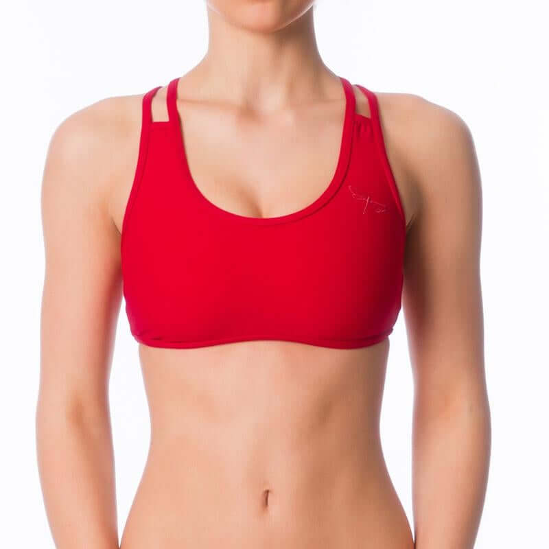 Xenia Sports Bra - Double Shoulder Straps Design red
